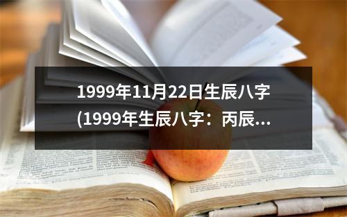 1999年11月22日生辰八字(1999年生辰八字：丙辰年壬午月戊午日午时)