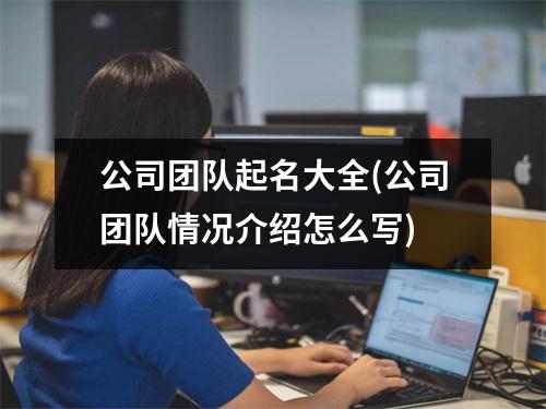 公司团队起名大全(公司团队情况介绍怎么写)