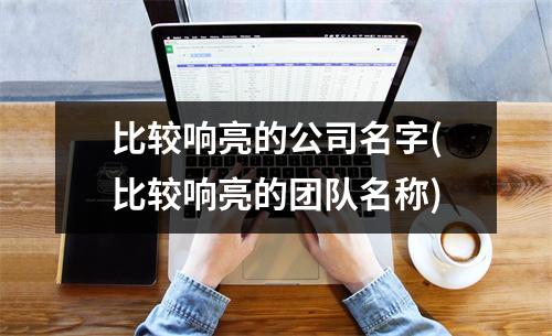 比较响亮的公司名字(比较响亮的团队名称)