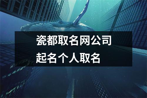 瓷都取名网公司起名个人取名