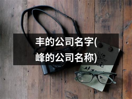 丰的公司名字(峰的公司名称)