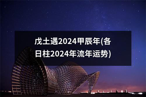 戊土遇2024甲辰年(各日柱2024年流年运势)