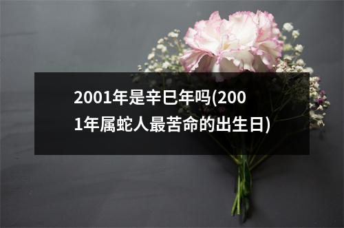 2001年是辛巳年吗(2001年属蛇人苦命的出生日)