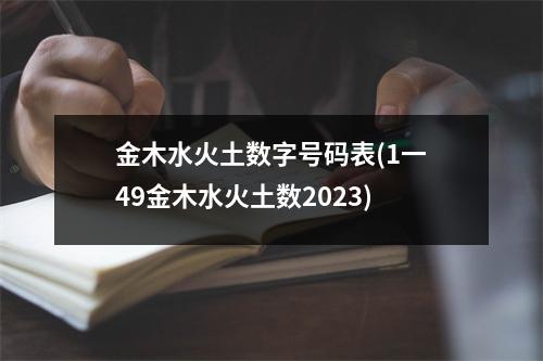 金木水火土数字号码表(1一49金木水火土数2023)