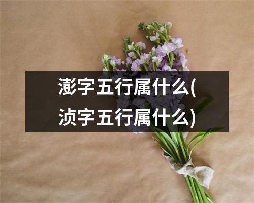 澎字五行属什么(浈字五行属什么)