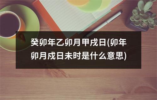 癸卯年乙卯月甲戌日(卯年卯月戍日未时是什么意思)