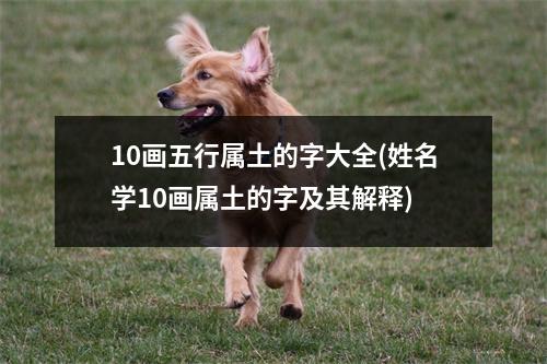 10画五行属土的字大全(姓名学10画属土的字及其解释)