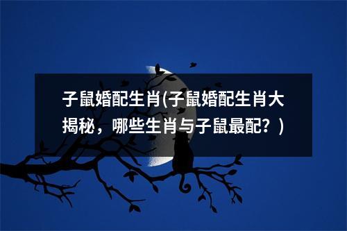 子鼠婚配生肖(子鼠婚配生肖大揭秘，哪些生肖与子鼠配？)