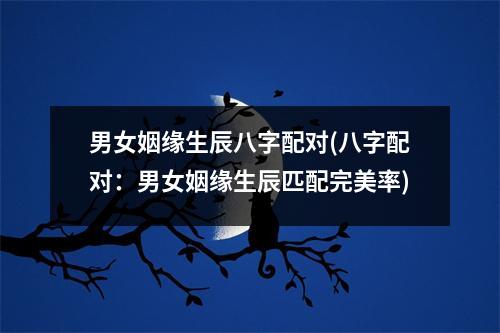 男女姻缘生辰八字配对(八字配对：男女姻缘生辰匹配完美率)