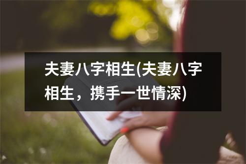 夫妻八字相生(夫妻八字相生，携手一世情深)