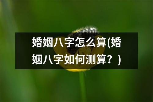 婚姻八字怎么算(婚姻八字如何测算？)