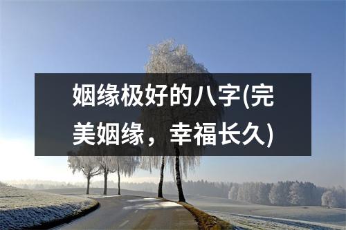 姻缘极好的八字(完美姻缘，幸福长久)