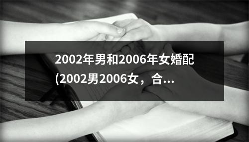 2002年男和2006年女婚配(2002男2006女，合法后代引争议)