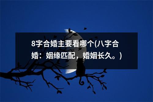 8字合婚主要看哪个(八字合婚：姻缘匹配，婚姻长久。)