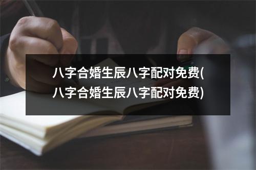 八字合婚生辰八字配对免费(八字合婚生辰八字配对免费)