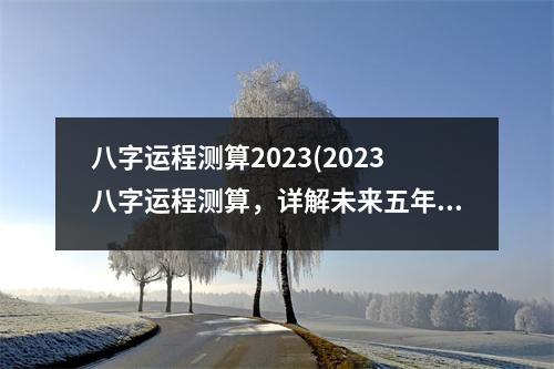 八字运程测算2023(2023八字运程测算，详解未来五年的财运、情感、事业、健康！)