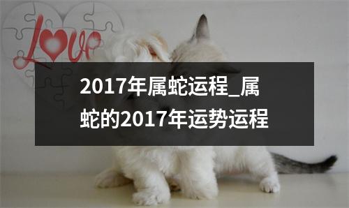 2017年属蛇运程_属蛇的2017年运势运程