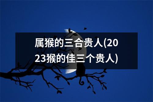 属猴的三合贵人(2023猴的佳三个贵人)