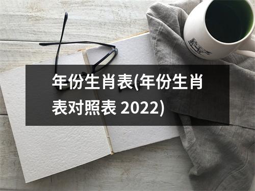 年份生肖表(年份生肖表对照表 2022)