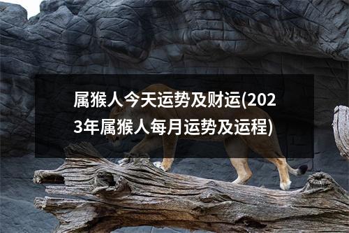 属猴人今天运势及财运(2023年属猴人每月运势及运程)