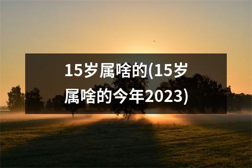 15岁属啥的(15岁属啥的今年2023)