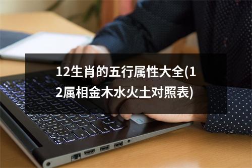 12生肖的五行属性大全(12属相金木水火土对照表)