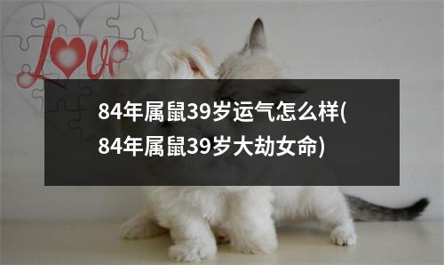 84年属鼠39岁运气怎么样(84年属鼠39岁大劫女命)