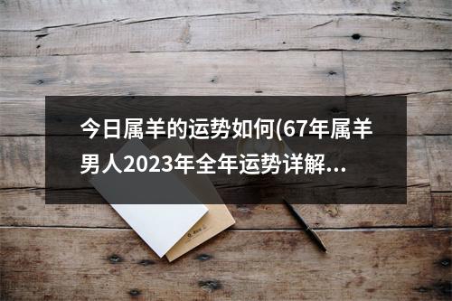 今日属羊的运势如何(67年属羊男人2023年全年运势详解)