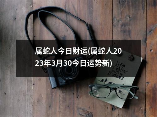 属蛇人今日财运(属蛇人2023年3月30今日运势新)