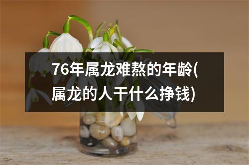 76年属龙难熬的年龄(属龙的人干什么挣钱)