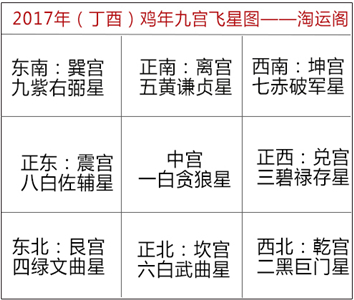 2017年九宫飞星图及风水布局